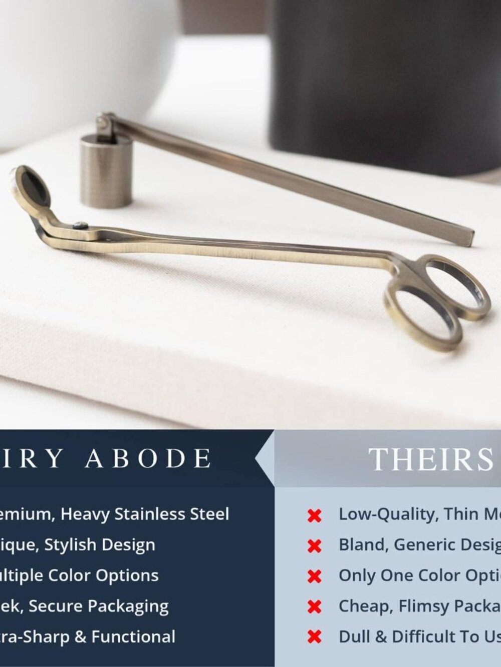 Candle Wick Trimmer and Candle Snuffer Accessory Set – Pick Your Color - Picture 3 of 7